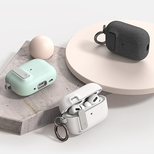 韩国VRS耳机壳适用苹果AirPods Pro2耳机套防摔保护壳双层耐摔带挂钩保护套AirPods Pro二代耳机壳带锁扣防丢 - 图1