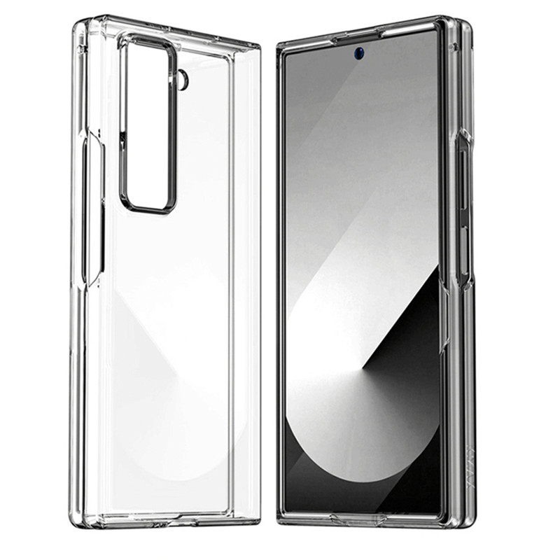 韩国适用于三星w25手机壳fold7心系天下折叠屏外壳Galaxy w25超薄全透明z高透明超薄保护套简约商务经典透明