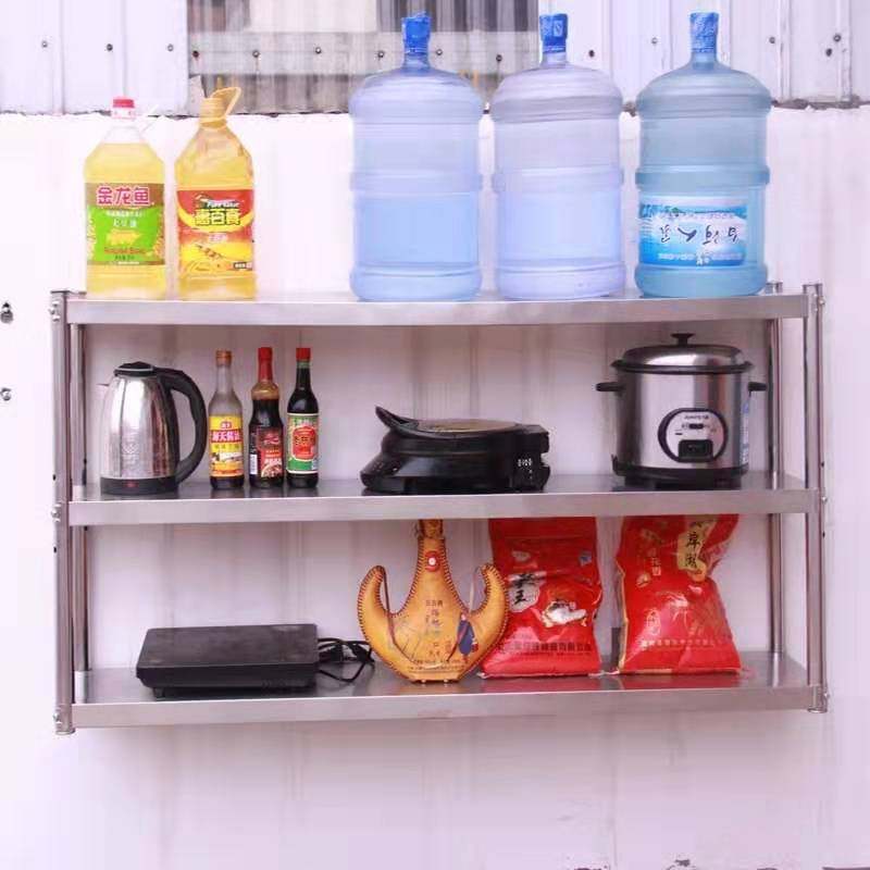 304厨房不锈钢两层三层吊架微波炉烤箱调料收纳架碗锅饭店专用架,淘宝优惠券,粉丝福利购,淘宝优惠卷