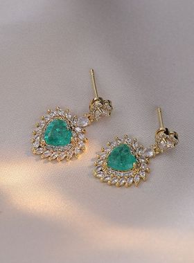 钛钢女锆石桃心小众时尚新款吊坠