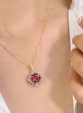 帕帕拉恰刚玉超闪莲花富婆款项链