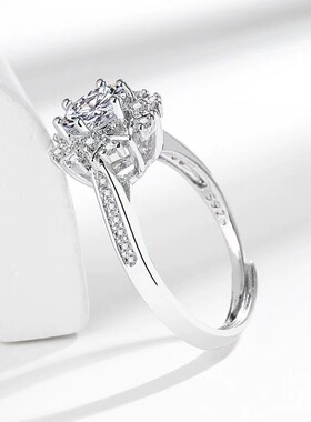 直播热销欧美饰品仿莫桑石指环开口手饰女士首饰厂家潮流戒指批发