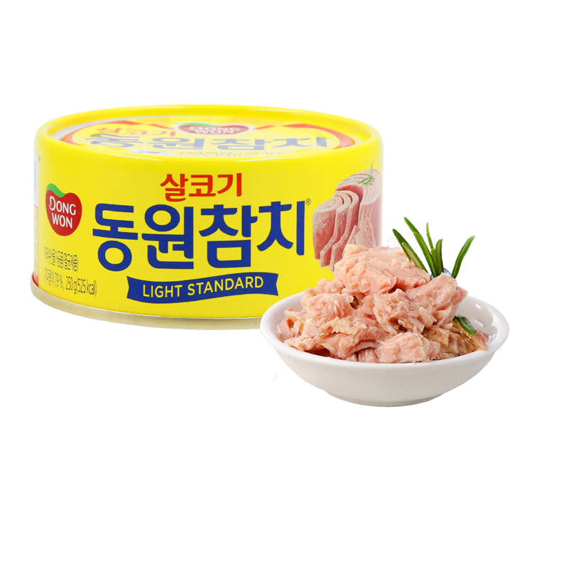 韩国进口东远金枪鱼罐头即食吞拿鱼深海油浸水浸罐头寿司速食品-图0