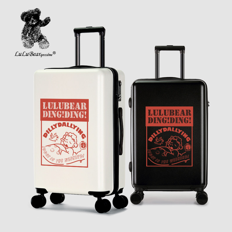 lulu熊20寸女万向轮登机男拉杆箱 lulubearqsvzdme旅行箱