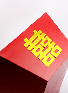 米升摆件实木榫卯结婚招财米斗