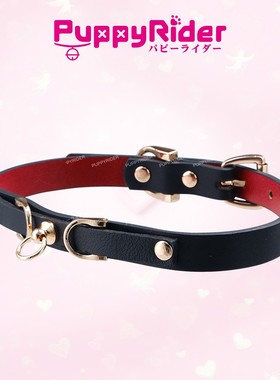 PUPPYRIDER头层牛皮黑项圈