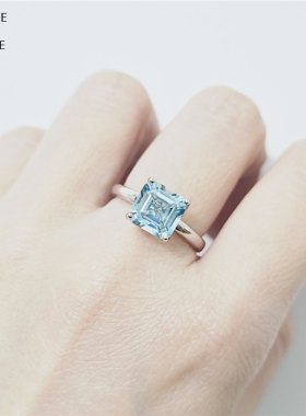 简单款托帕石小众设计银饰品ins