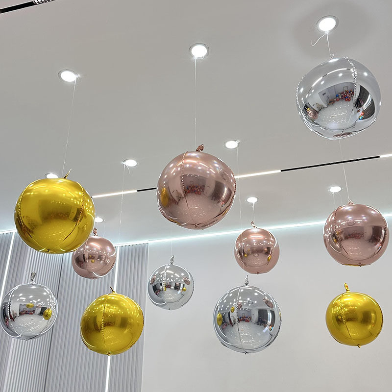 4D圆形铝膜气球商场店铺超市公司新年会布置周年店庆情人节装饰,淘宝优惠券,粉丝福利购,淘宝优惠卷