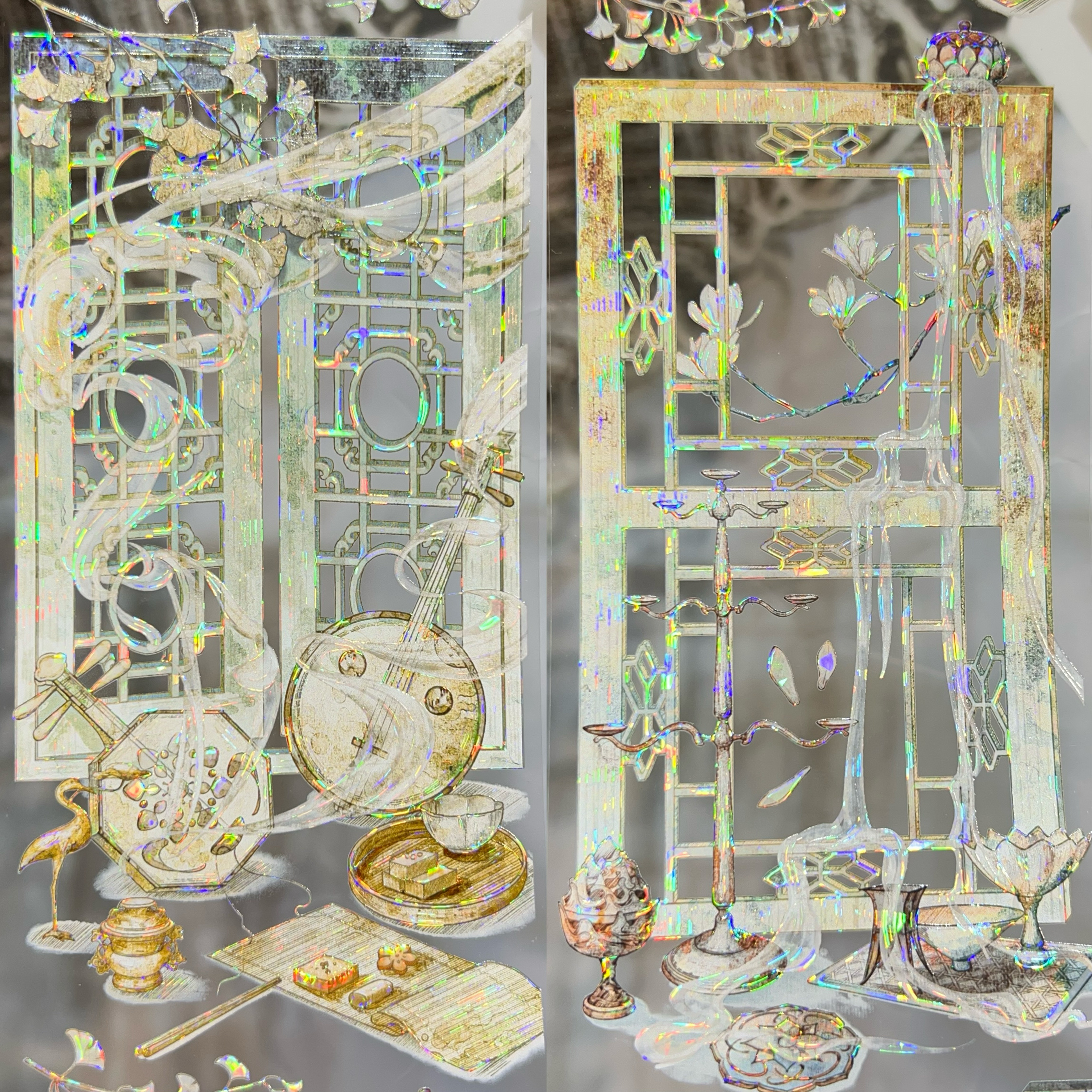 猫匠的野蔷薇分装手账胶带四时清味二苏旧局古风框架背景流麻咕卡 - 图2