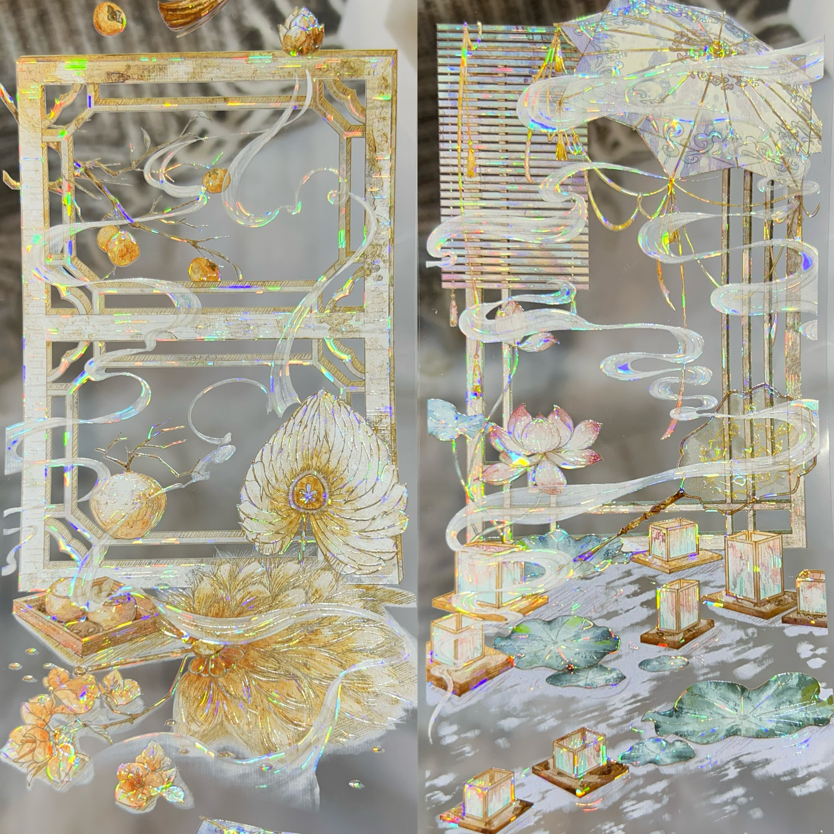 猫匠的野蔷薇分装手账胶带四时清味二苏旧局古风框架背景流麻咕卡 - 图3