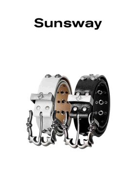 SUNSWAY朋克风暗黑铆钉腰带