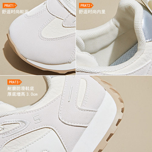 运动鞋女2026春季新款复古超火百搭软底爆款春夏轻便休闲德训女鞋 - 图2