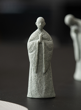 恬静生活青砂石中式装饰摆件