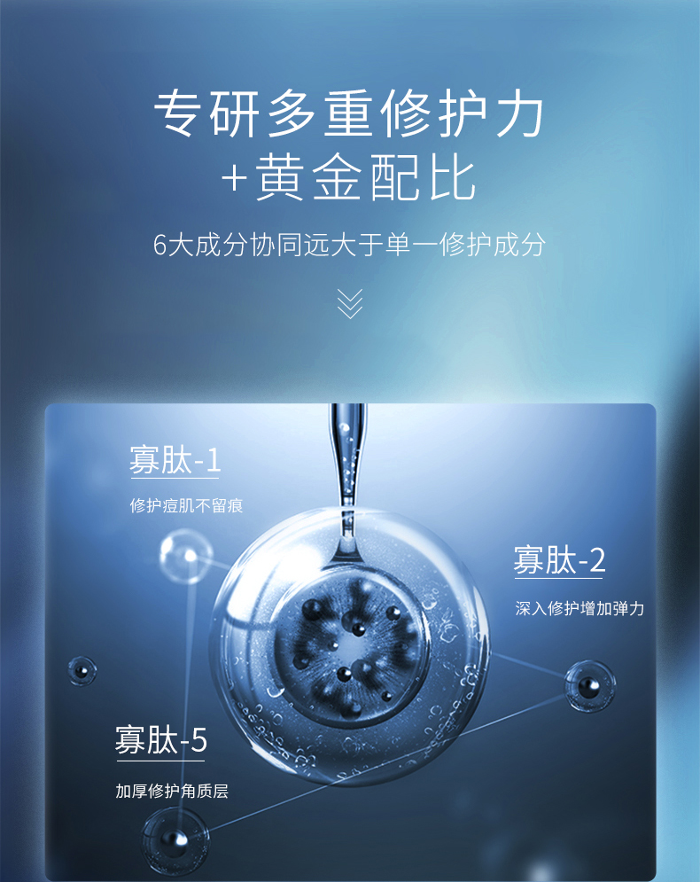 朗斯皮肤修护冻干粉套5对 涂抹式水光针精华液淡痘印专利产品