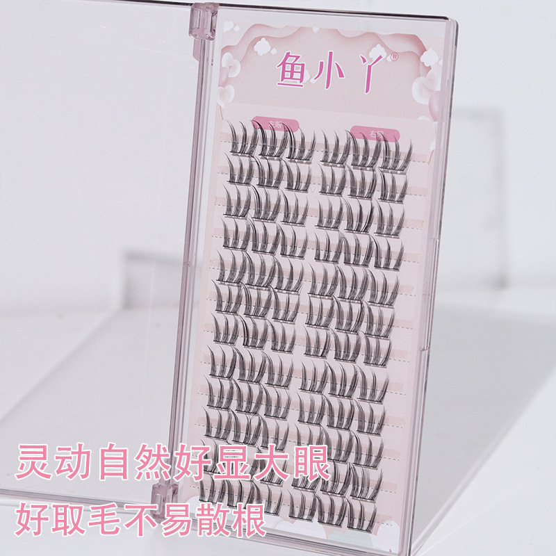 鱼小丫•猫爪上睫毛12排装自然浓密分段式假睫毛化妆师新娘妆 - 图1