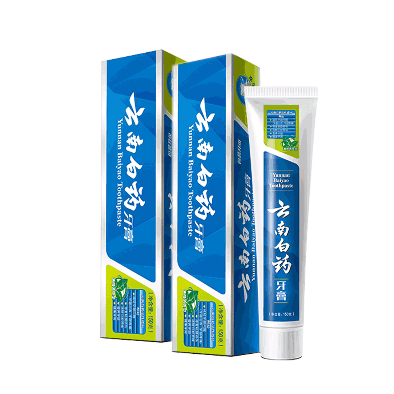 云南白药留兰香型180g*4支家庭装 凯茂家居牙膏