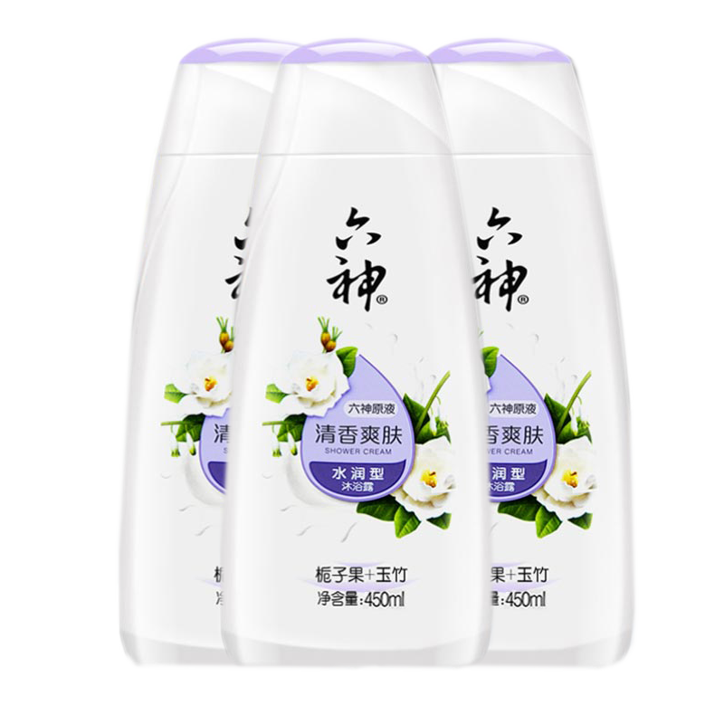 六神沐浴露清香爽肤栀子果玉竹750ml持久留香男女通用清爽洁净
