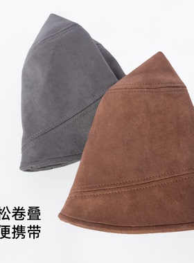 麂皮绒保暖盆帽儿童帽女