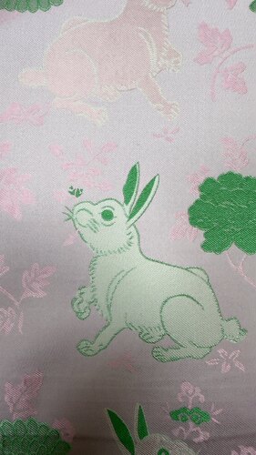 满分桑蚕丝30姆米宋锦粉红玉兔纹宋锦马甲新中式国风气质新款 - 图3