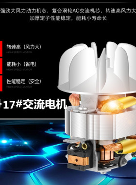 17吹风机纯铜交流电机发廊专业电吹风马达电机配件包安装风叶