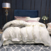 Nhập khẩu cao cấp 100S đảo dài chủ yếu cotton bốn bộ set 1,8 tấm / giường bedding bộ đồ giường khách sạn trắng đơn giản - Bộ đồ giường bốn mảnh chăn ga gối đệm cưới Bộ đồ giường bốn mảnh