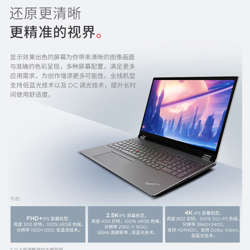 【移动工作站】ThinkPad P16 英特尔13代酷睿i7/i9 16G/32G 1T/2T 独显图形创意游戏设计官方旗舰店 - 图1