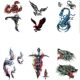 Color tattoo stickers for children simulated wolf head waterproof stickers