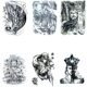 Color tattoo stickers for children simulated wolf head waterproof stickers