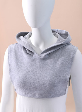 假衣领帽保暖连帽假领子配卫衣的假领假颈衣服领子假衣领女百搭