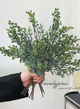 新款尤加利果花束装饰绿植摆件