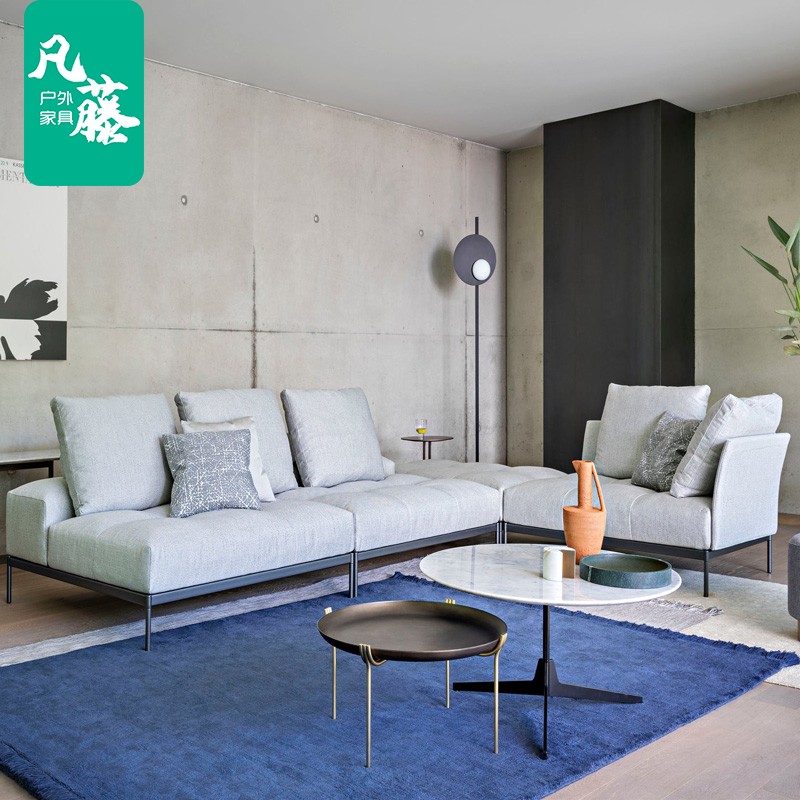 北欧简约户外沙发庭院别墅花园露天阳台休闲沙发组合室外防水家具 - 图3