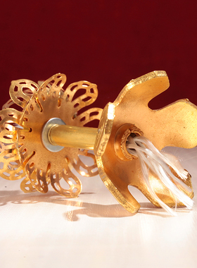 液体酥油灯灯芯莲花灯座可伸缩灯芯灯架纯铜佛具家用佛堂供灯用品