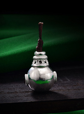 藏式925纯银三通佛头佛塔配件 百搭108金刚星月菩提配饰套餐