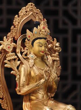 强巴佛未来佛鎏金家用供奉