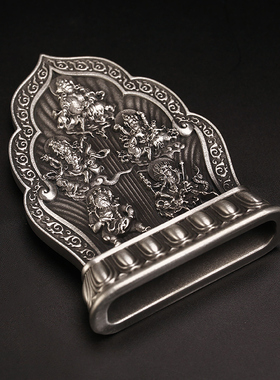 新款水供护法杯赞巴拉纯锡制藏式黄财神八吉祥水供杯五路财神摆件