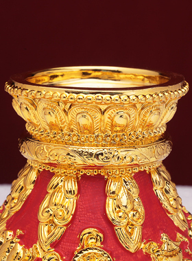 手摇转动底座藏式树脂摆件莲花底座西藏转金筒底座西藏手摇家居用