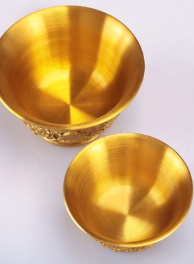 铜水杯摆件大小可选黄铜