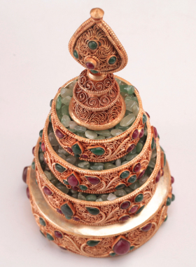 圆莲花尼泊尔手工曼扎盘