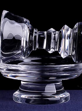 净体天然白水晶护法杯家用桌面供水杯摆件供酒烛台油灯酥油灯底座