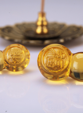 藏传用品藏式手把件挂件店铺开业送礼财神福男女通用饰品葫芦水晶