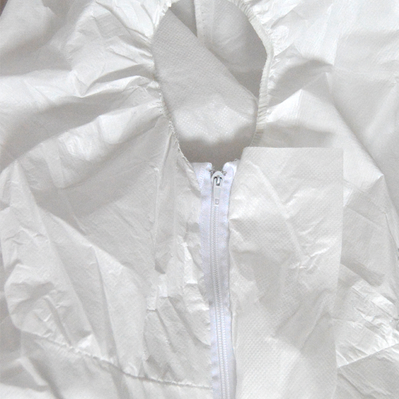 One piece hooded protective clothing one time chemical experiment spray paint work clothes breathable isolation clothes dust-proof clothes