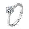 S925 Moissanite Ring Small Flower Bud 50 Points Proposal Diamond Ring Wedding Women's Wedding Ring Temperament Silver Plated Closed Ring