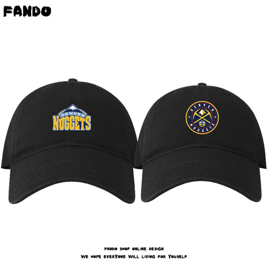 Nuggets retro commemorative basketball peripheral men and women casual couple hat soft top baseball cap peaked cap sun hat
