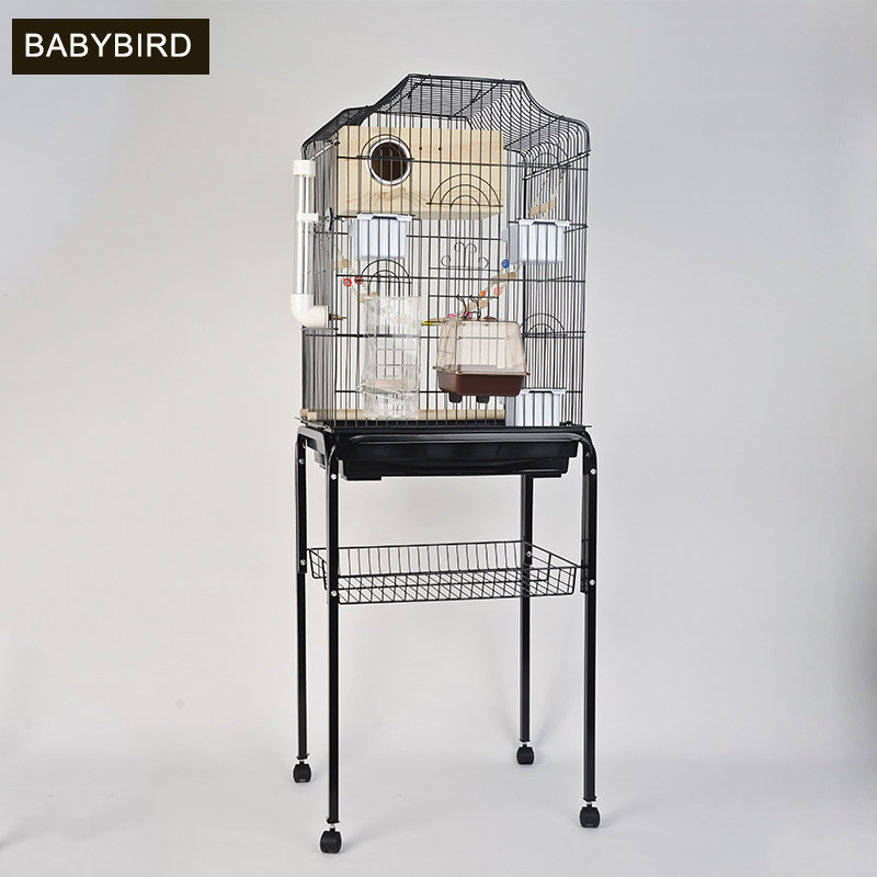 豪华加粗加硬欧式黑色大型鹦鹉笼金属鸟笼豪华大号中号铁艺鸟笼子,淘宝优惠券,粉丝福利购,淘宝优惠卷