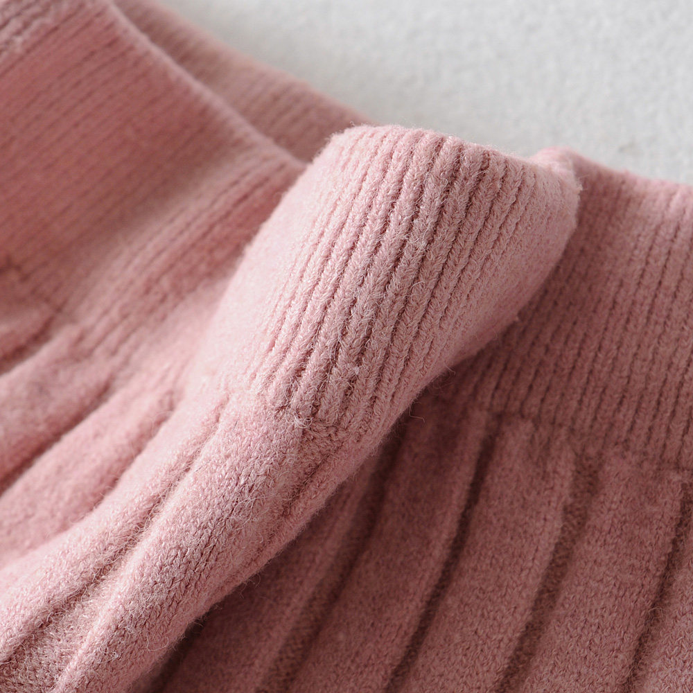 针织荷叶边薄学院风秋冬新款半身裙 玖格半身裙