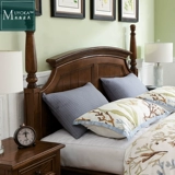 Американская сельская сельская белая восковая ретро -ретро -римско -романо -изогнутая изогнутая кровать спальня двуспальная кровать большая кровать