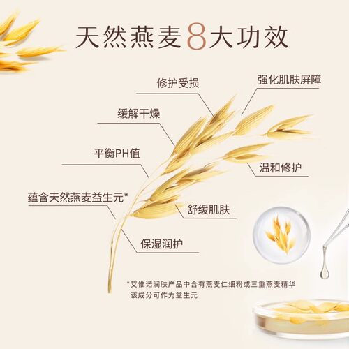【第2件5折】艾惟诺艾维诺成人润肤乳春滋润补水保湿燕麦身体乳 - 图2