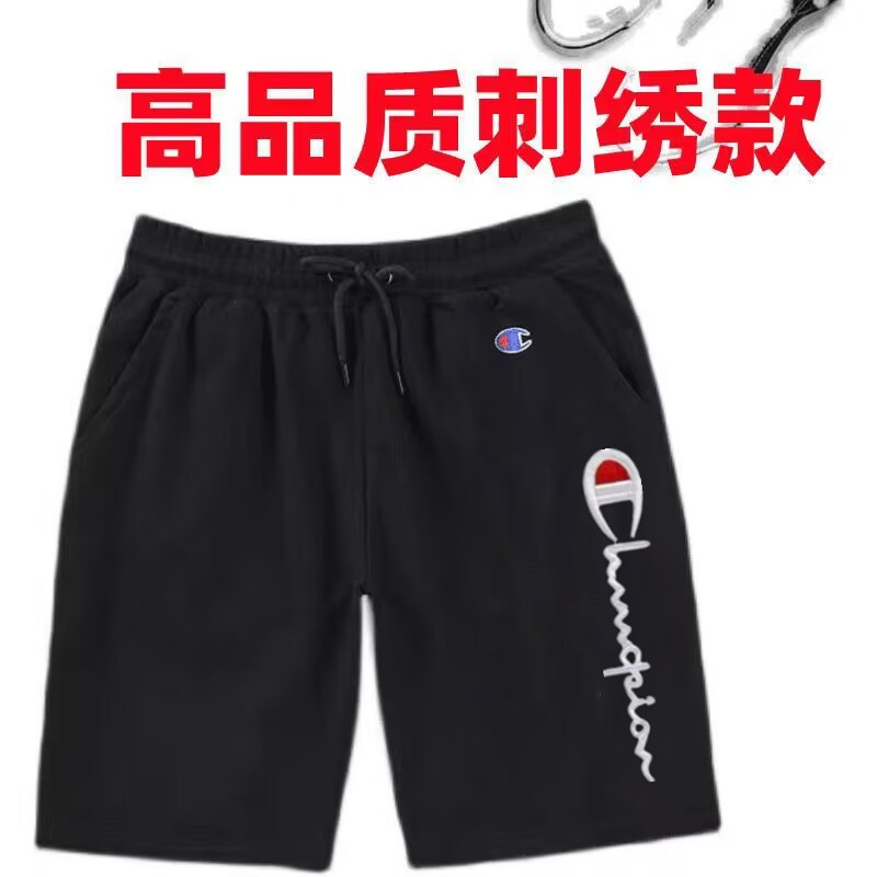 纯棉刺绣短裤短袖男女夏季复古休闲中裤潮牌宽松大码运动五分裤衩,淘宝优惠券,粉丝福利购,淘宝优惠卷
