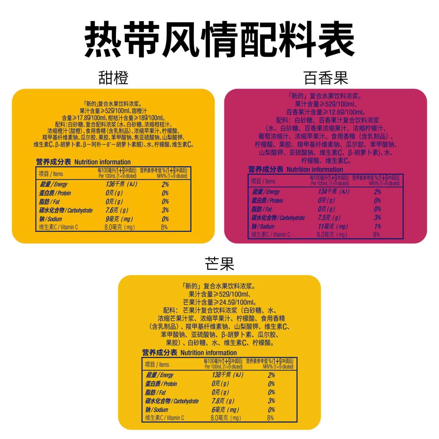 【官方直营】sunquick新的浓缩百香果芒果甜橙汁15ml*12热带风情 - 图1