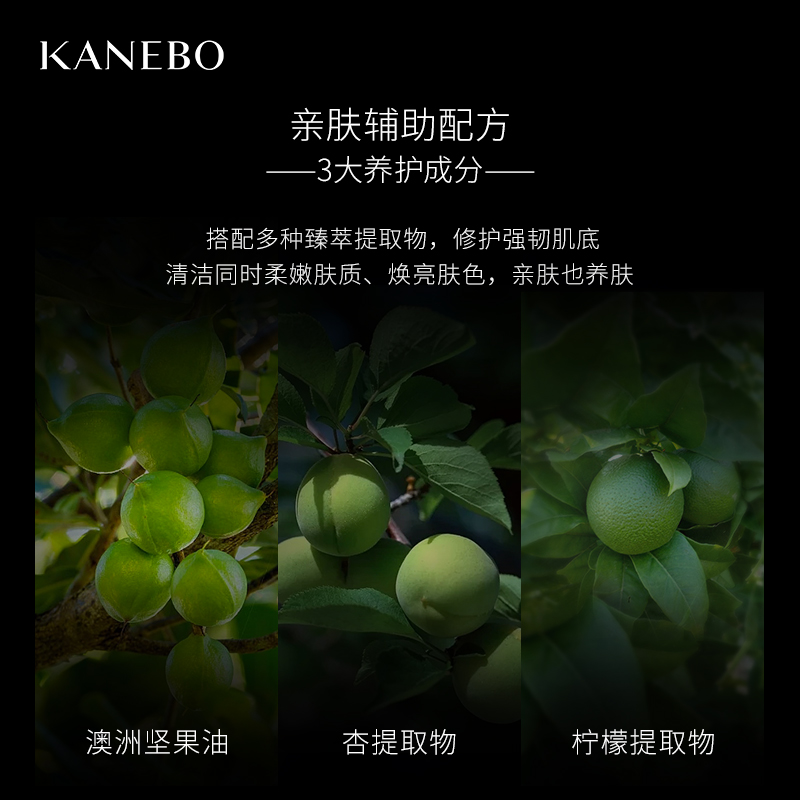 Kanebo嘉娜宝黑管洁面拉丝洗面奶女盈润丝滑深层清洁130g*2 - 图2